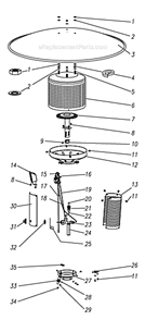 Page A Diagram and Parts List for PC-02  Patio Comfort Heater